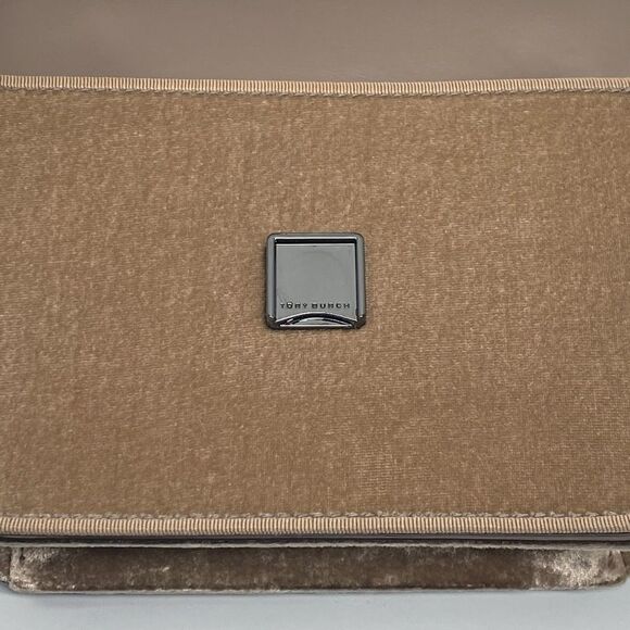 Tory Burch Eleanor Velvet Pavé Logo Small Convertible Shoulder Bag - Picture 11 of 16